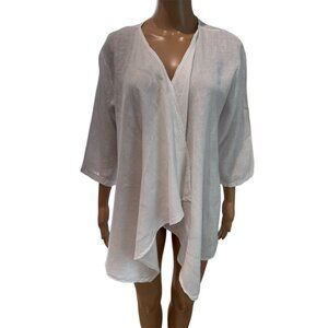 Italian Made 100% Linen Cardigan, size large